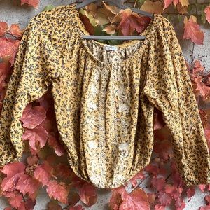 Floral peasant top